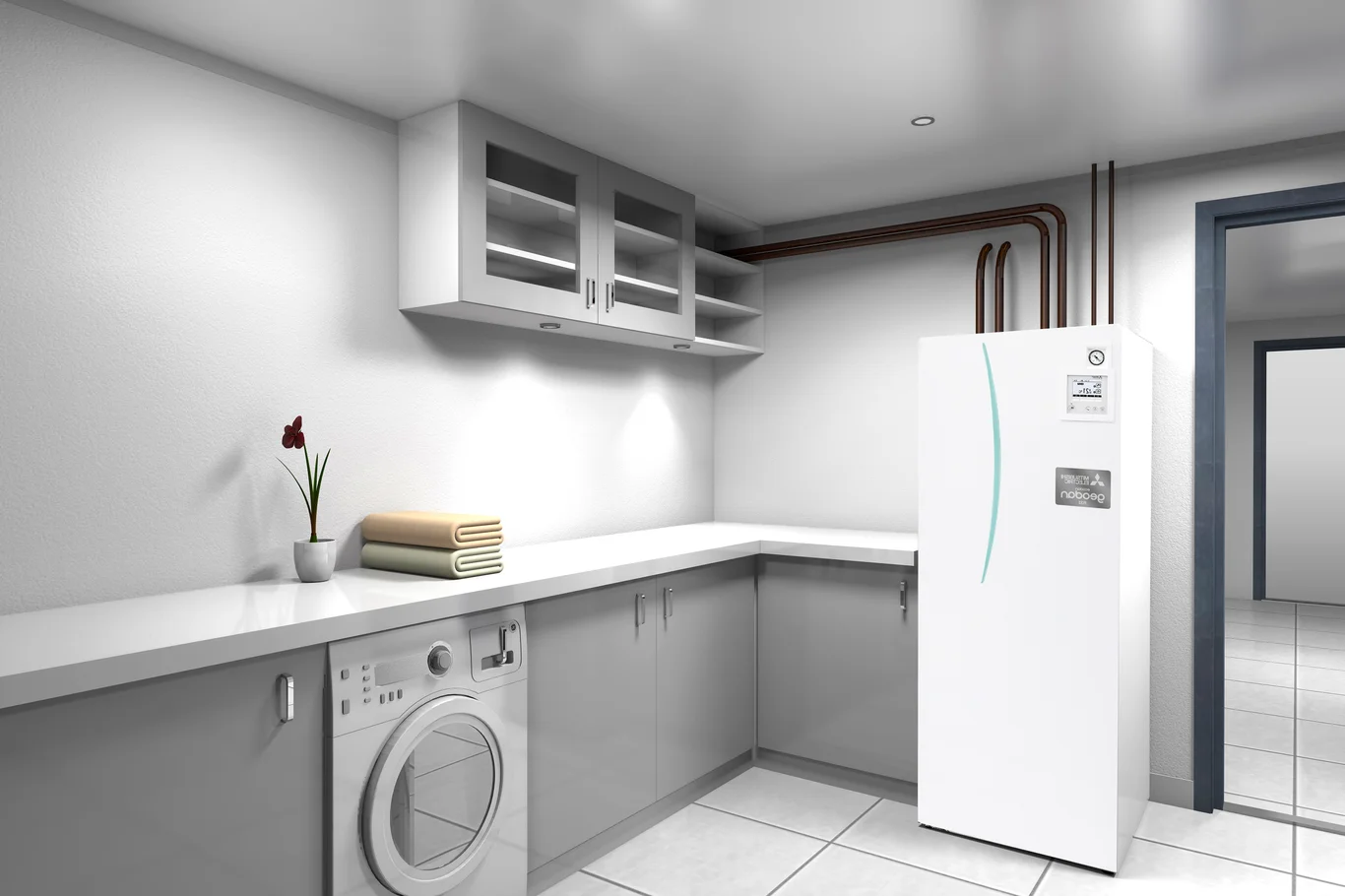 Mitsubishi Electric värmepump installerad av 24 Rör