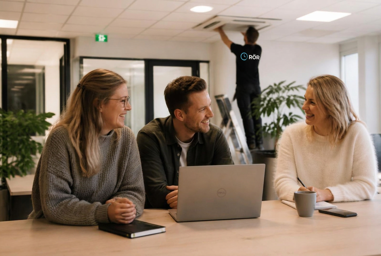Komfortkyla på kontor i Växjö – takmonterade kassettenheter för jämnt inomhusklimat